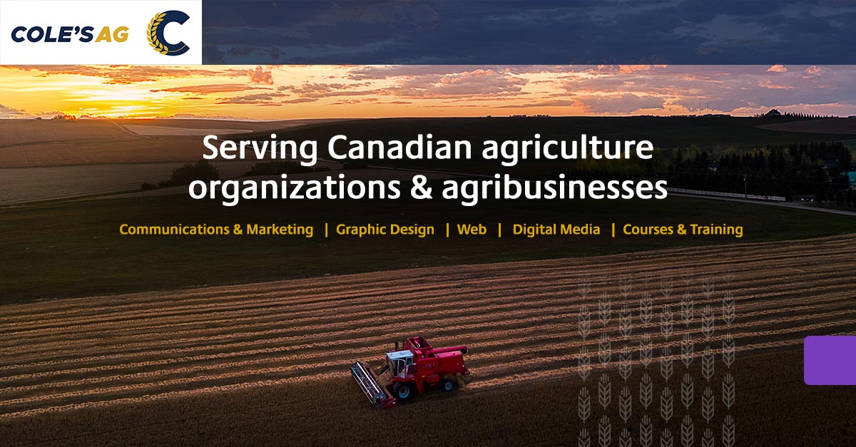 Cole's Ag Communications website preview